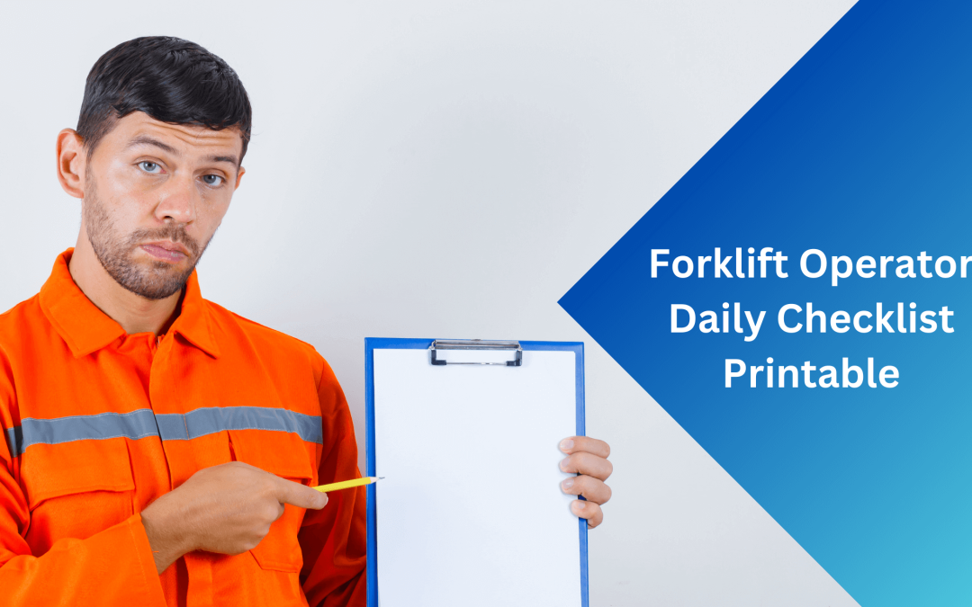 Forklift Operator Daily Checklist Printable