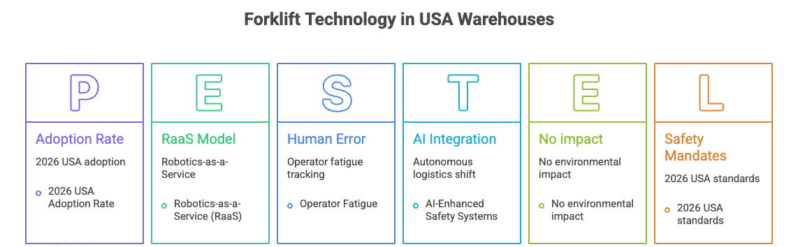 Warehouse automation infographic USA 2026: AI perception and sensor fusion