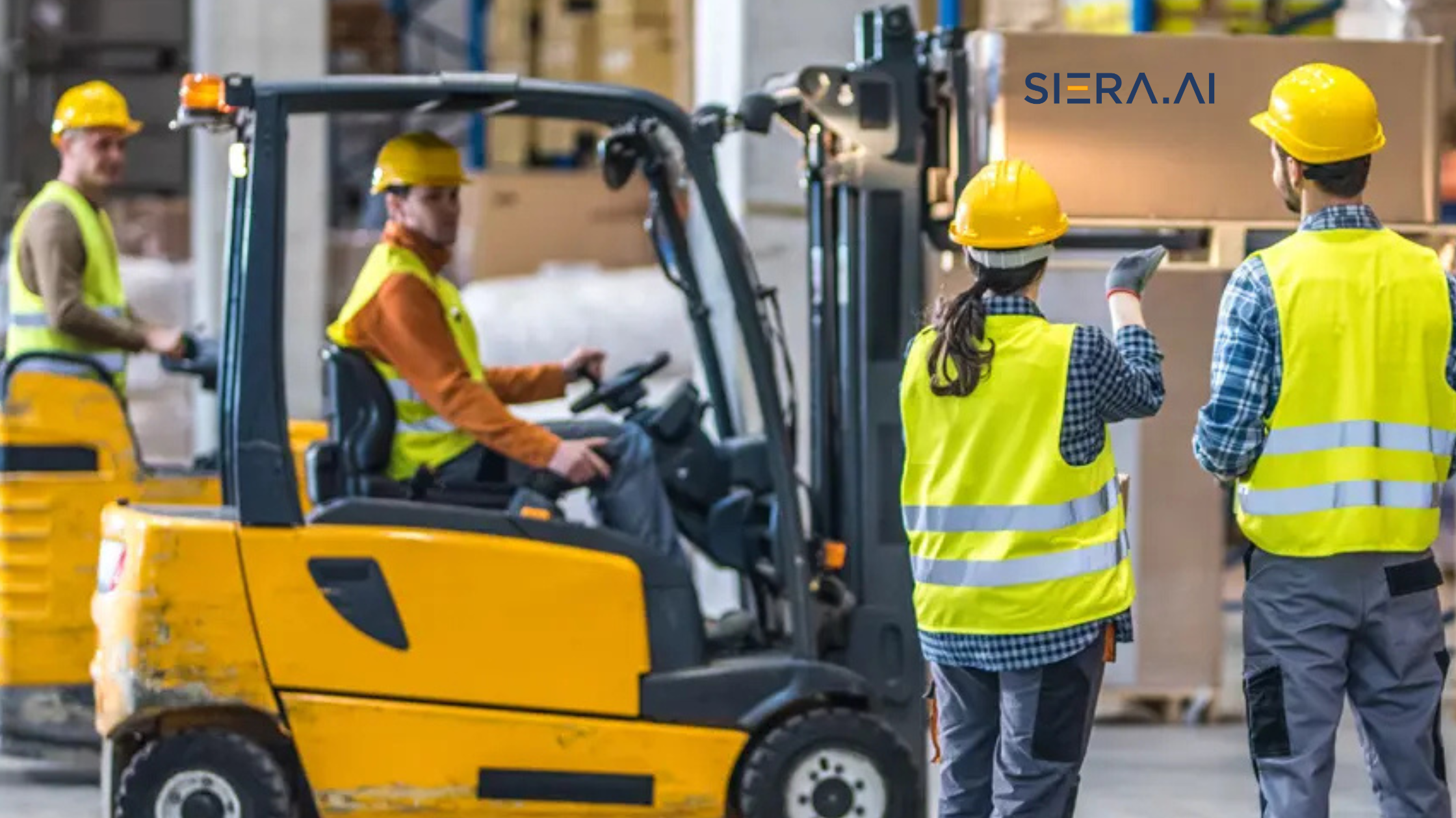 Automatic collision prevention protecting pedestrians on a 3PL warehouse floor