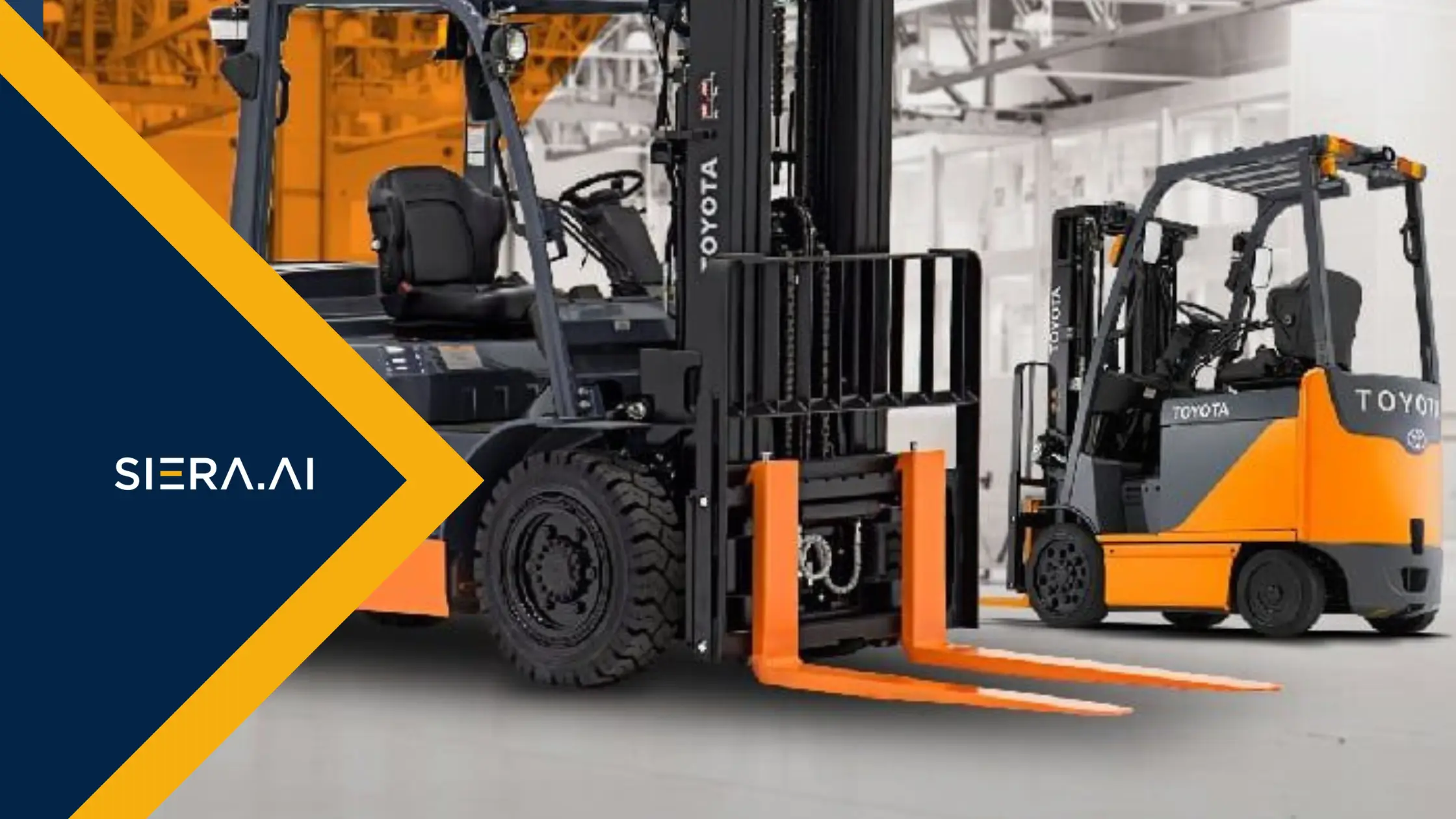 Machine vision AI camera system mounted on a forklift for automatic collision prevention
