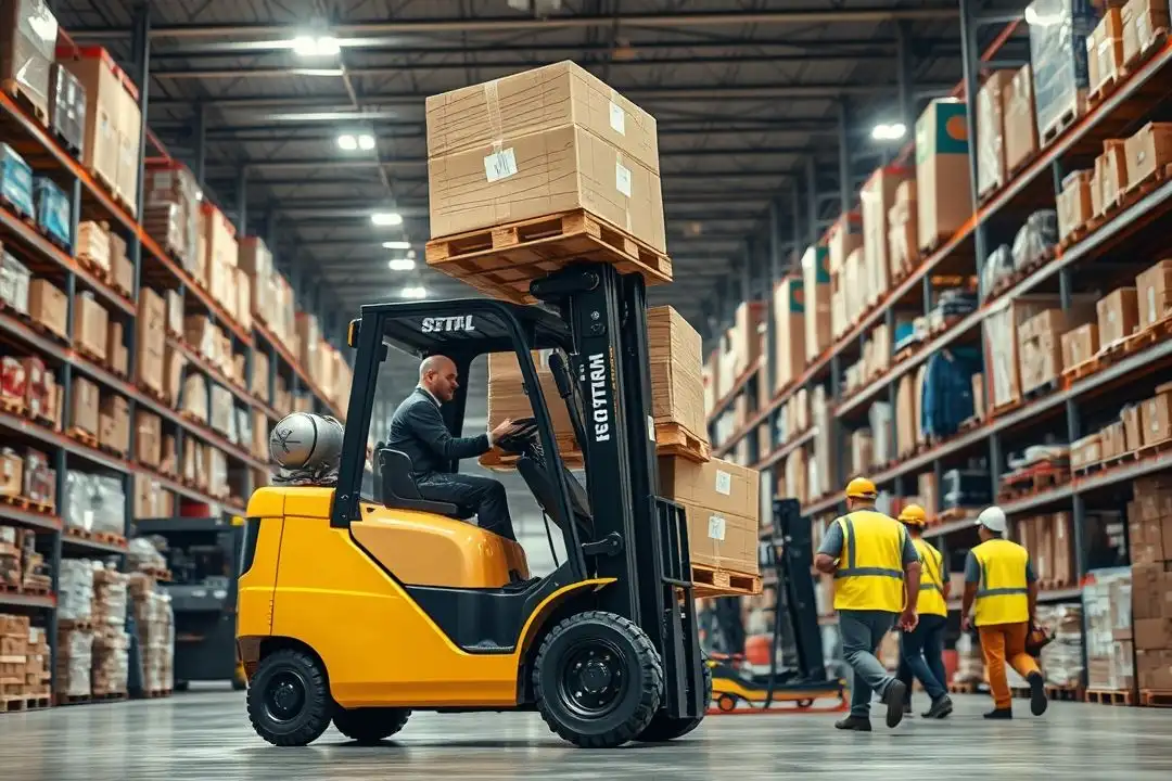 Safety manager reviewing forklift inspection results on a telemetry dashboard
