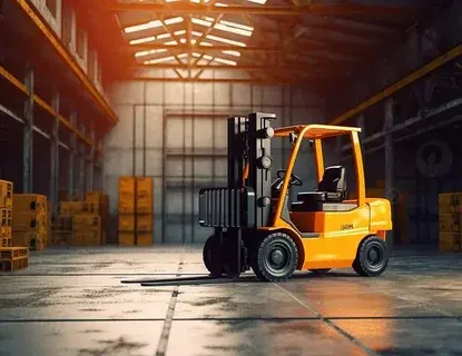 Warehouse fleet of forklifts using QR code digital inspection sign-in