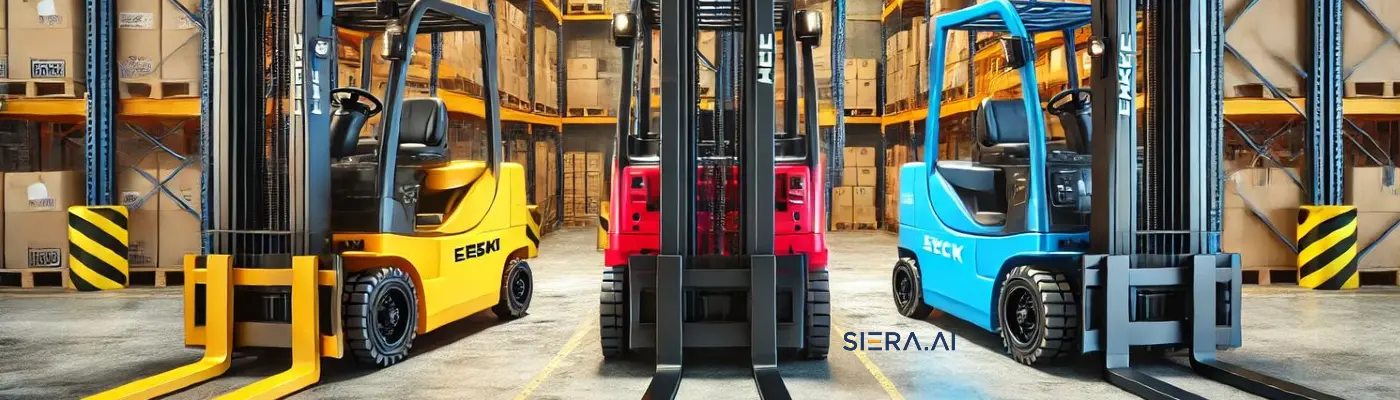 Peak season warehouse operations with active forklift fleet management