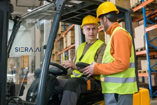 Industrial warehouse floor safety and pedestrian management