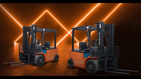 Edge AI camera system mounted on industrial forklift counterweight